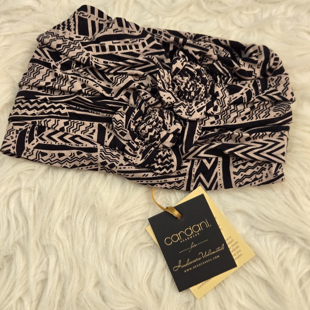 CARDANI‎ Bamboo Viscoise Collection Headcover Flapper Turban Neutral Tribal NWT